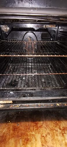 Inside oven before